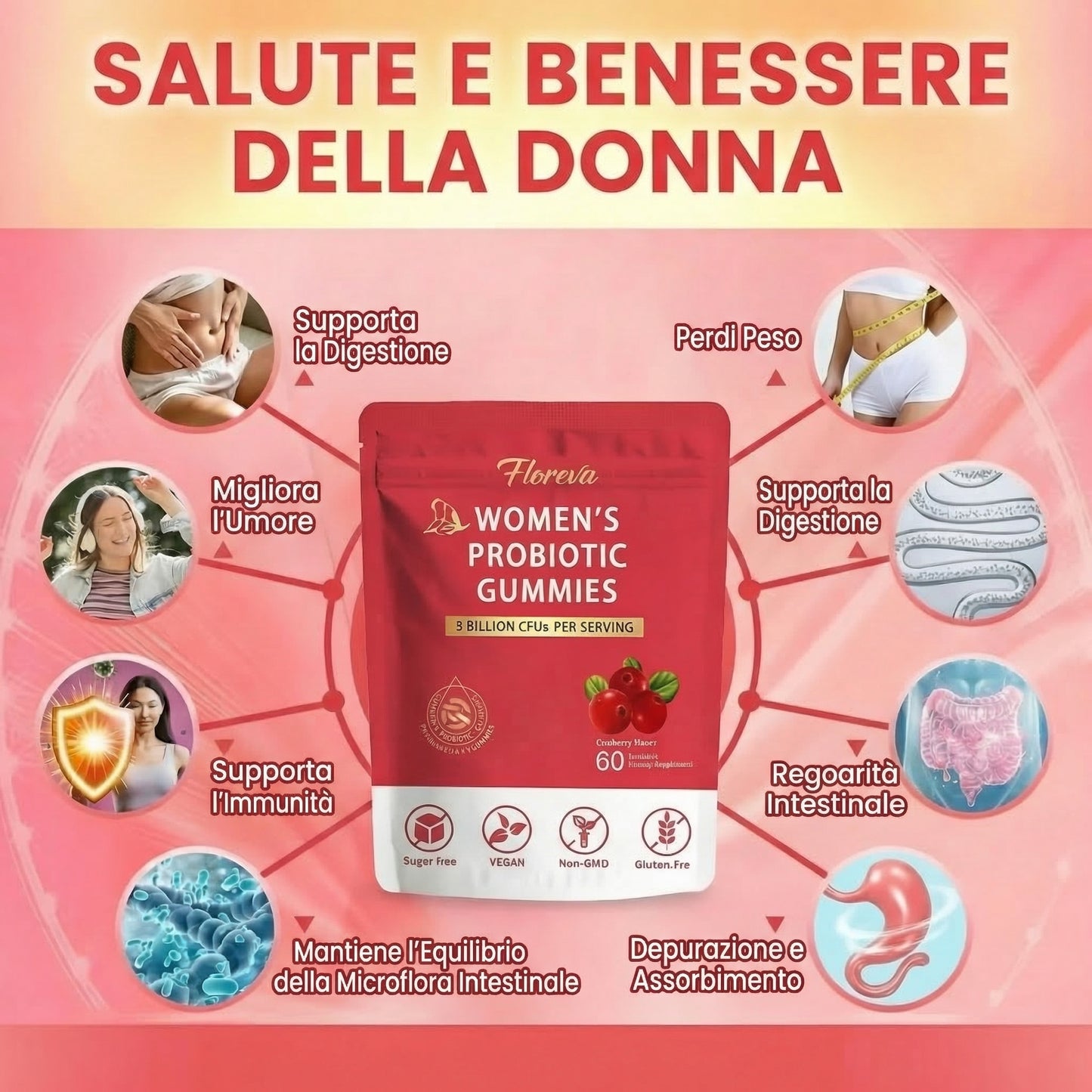 Probiotici Orsetti Gommosi Lampone