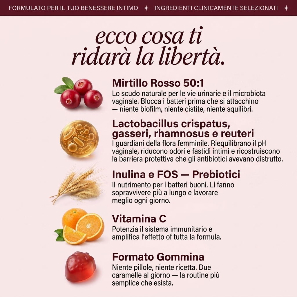 Probiotici femminili: Formula Anti cistite